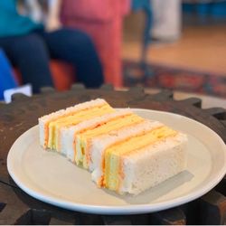 Hustle & Dough - Tamago Egg Sando - milk bread, kewpie mayo, dashi-seasoned omelette, fermented chili paste.