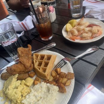 Rhett - My food I got from the buffet and the shrimp cocktail - Breakfast & Brunch Near Me - Savannah, Georgia