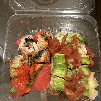 Thaicoon & Sushi Bar - Lady's spider roll (left) and hippie roll (right) - Sushi Bars Near Me - Atlanta, Georgia Thaicoon & Sushi Bar - Lady's spider roll (left) and hippie roll (right) - Sushi Bars Near Me - Atlanta, Georgia