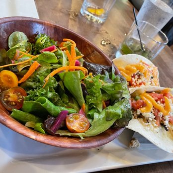 Sol - Pulled chicken taco with side salad - Latin American Near Me - Willoughby, Ohio
