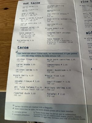 Menu photo 1 Bartaco Mosaic Fairfax, VA