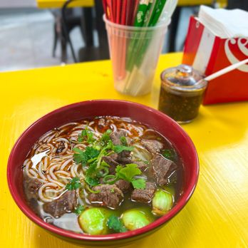 Burp Bowl Cafe - a bowl of beef and noodles - Noodles Near Me - New York, New York