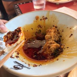 Spicy chili oil wontons Spicy chili oil wontons
