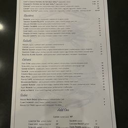 Anniversary menu Anniversary menu
