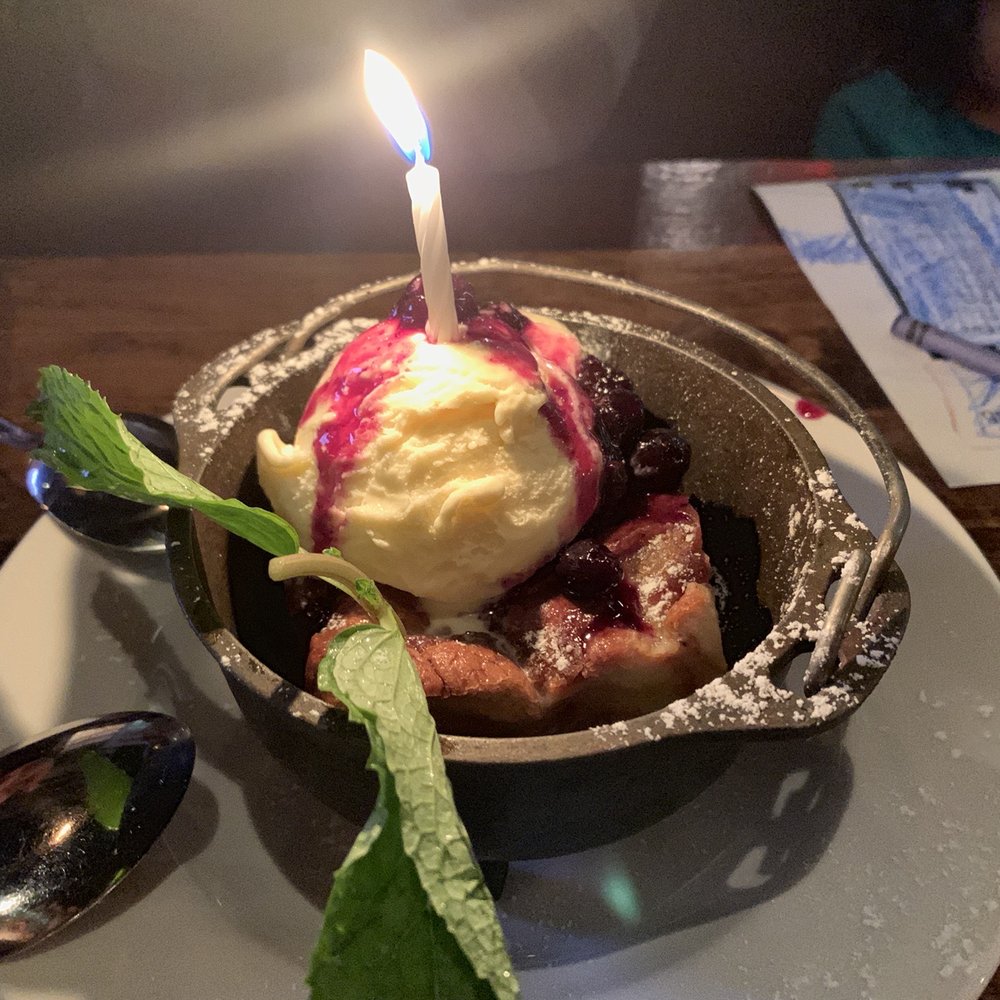 Salt Factory Pub - Blueberry pudding with ice cream... warm and delicious! - Gastropubs Near Me - Alpharetta, Georgia Salt Factory Pub - Blueberry pudding with ice cream... warm and delicious! - Gastropubs Near Me - Alpharetta, Georgia
