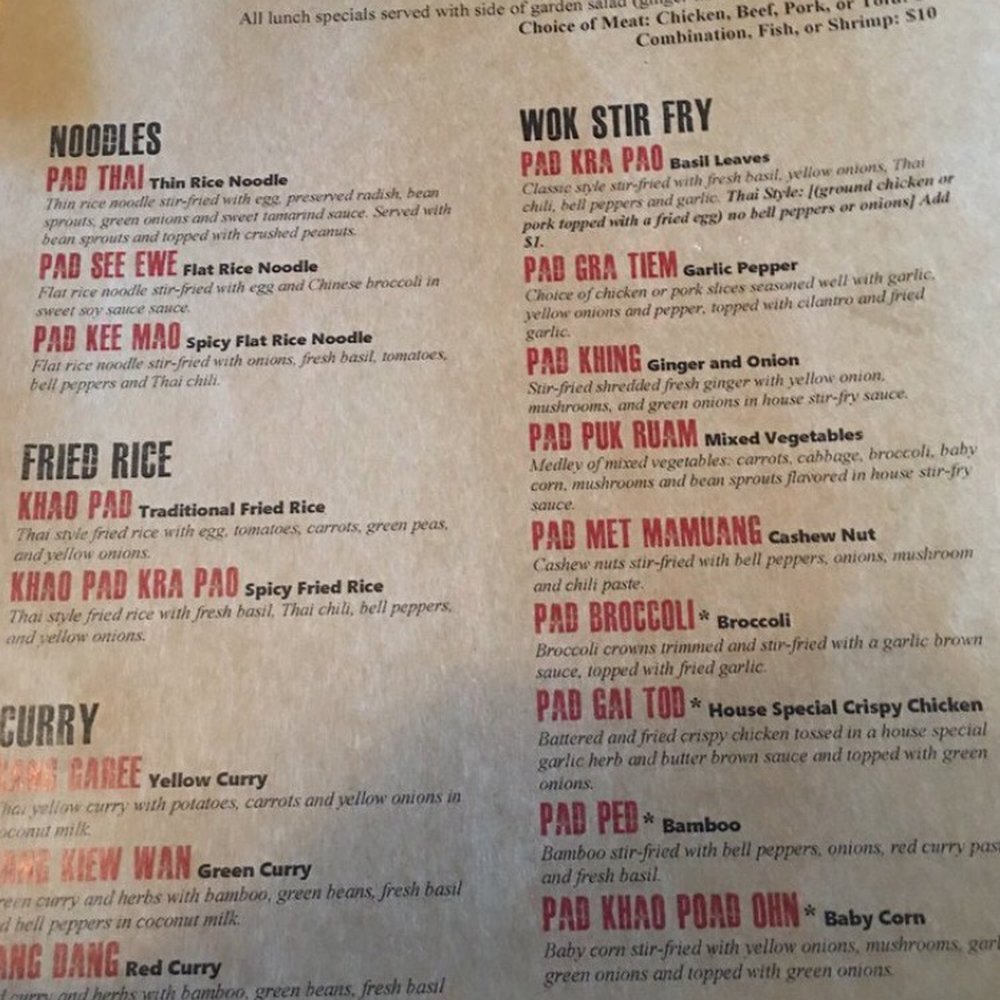 Mint Thai Kitchen - The lunch menu. - Thai Near Me - Houston, Texas Mint Thai Kitchen - The lunch menu. - Thai Near Me - Houston, Texas