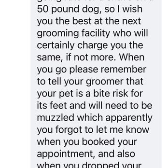 Bow Wow Beautiful Pet Spa - They actually had the nerve to post this on my Facebook - Pet Groomers Near Me - San Clemente, California