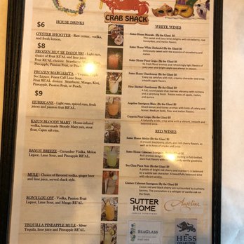 Angry Crab Shack - Drink menu - Seafood Near Me - Surprise, Arizona Angry Crab Shack - Drink menu - Seafood Near Me - Surprise, Arizona