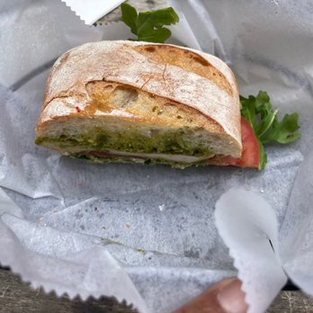 Ange Noir Cafe - Goat Cheese Sandwich with grilled chicken - Coffee & Tea Near Me - Brooklyn, New York