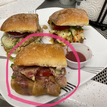 NoButcher - This is half of the sandwich but there were only 3 slices of noHam:(  first time was double the amount and perfect - Delis Near Me - Las Vegas, Nevada