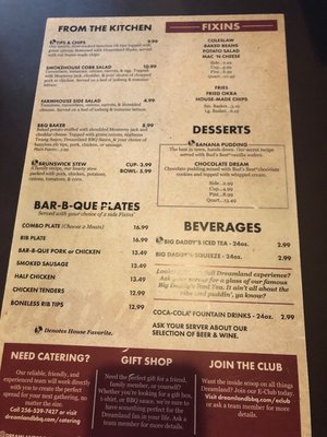 Menu photo 3 Dreamland BBQ Huntsville, AL