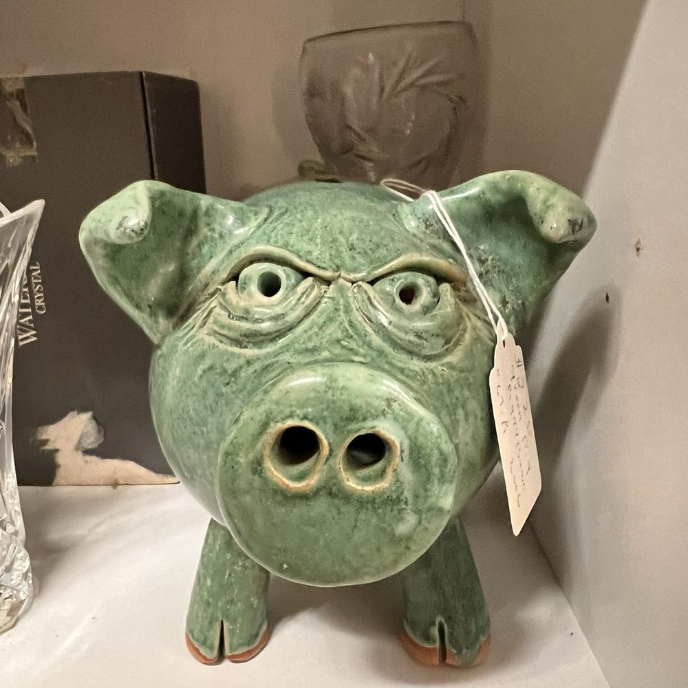 Clinton Antique Center - This piggy bank looks mad as hell - Antiques Near Me - Clinton, Connecticut Clinton Antique Center - This piggy bank looks mad as hell - Antiques Near Me - Clinton, Connecticut