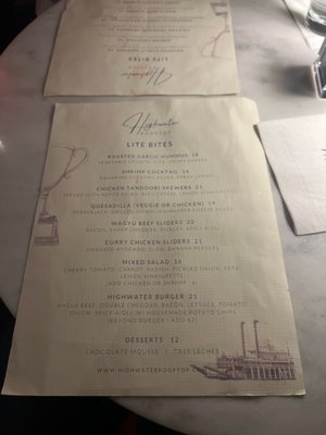 Menu photo 3 Highwater Rooftop New York, NY