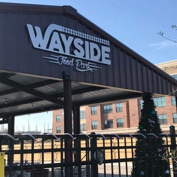 Wayside Food Park - the outside of the building - Food Trucks Near Me - College Station, Texas Wayside Food Park - the outside of the building - Food Trucks Near Me - College Station, Texas