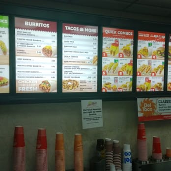 Del Taco - Their current menu, with location unique items such as the "Barstow Taco". - Fast Food Near Me - Barstow, California