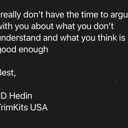 TrimKits USA - Email response from TrimKits