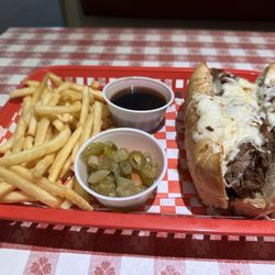 Chicago Mike's Pizza - Chicago style Italian beef sandwich.