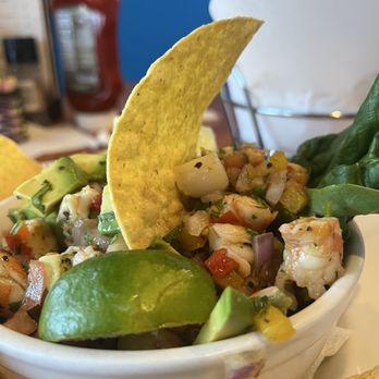 Salt Water Grill - Closer view of the delicious Shrimp and Scallop Ceviche - Seafood Near Me - Corpus Christi, Texas Salt Water Grill - Closer view of the delicious Shrimp and Scallop Ceviche - Seafood Near Me - Corpus Christi, Texas
