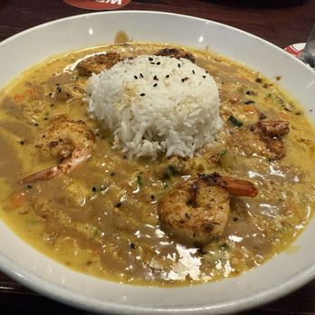 Blue Moose - Chicken & Vegetable Curry plus shrimp - Burgers Near Me - Lenexa, Kansas Blue Moose - Chicken & Vegetable Curry plus shrimp - Burgers Near Me - Lenexa, Kansas
