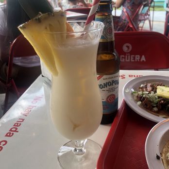Tacombi - Pina Colada & Lager beer - Tacos Near Me - Westbury, New York