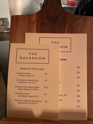 Menu photo 2 The Backroom Pittsfield, VT Menu photo 2 The Backroom Pittsfield, VT