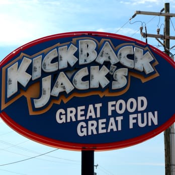Kickback Jack's - Sign at Entrance to Parking Lot - Pizza Near Me - Mooresville, North Carolina