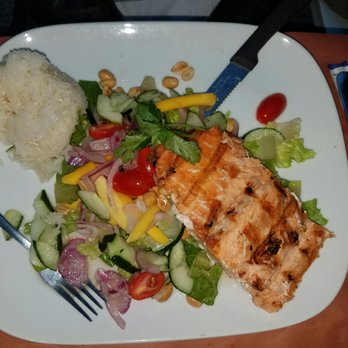 Joya - Salmon with mango salad and sticky rice - Thai Near Me - Brooklyn, New York