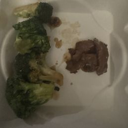 That's what was in my beef and broccoli box. More like broccoli with small chunks That's what was in my beef and broccoli box. More like broccoli with small chunks