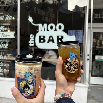The Moo Bar - Thai Tea Horchata w/ added Oreo toppings and Passion Mango Tea - Desserts Near Me - Seattle, Washington The Moo Bar - Thai Tea Horchata w/ added Oreo toppings and Passion Mango Tea - Desserts Near Me - Seattle, Washington