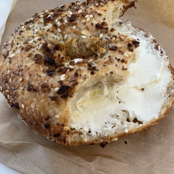 Courage Bagels - Everything with Cream Cheese. - Bagels Near Me - Los Angeles, California