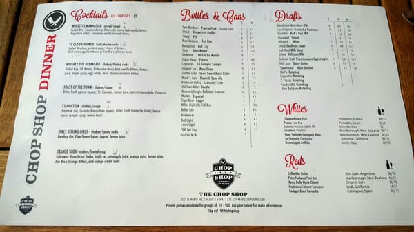 Menu photo 8 Chop Shop Chicago, IL