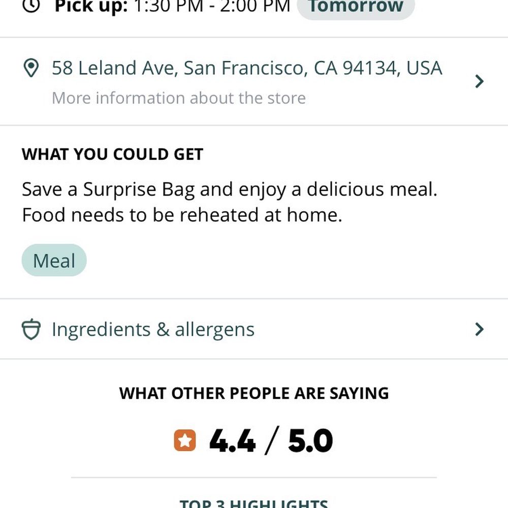 Creative Ideas Cafe - Food needs to be reheated, it's going to be food cooked on an earlier day. - Colombian Near Me - San Francisco, California