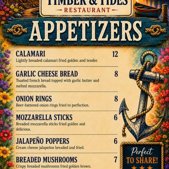 Timbers And Tides - Appettizers - Breakfast & Brunch Near Me - Hale, Michigan Timbers And Tides - Appettizers - Breakfast & Brunch Near Me - Hale, Michigan