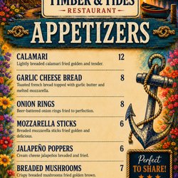 Timbers And Tides - Appettizers