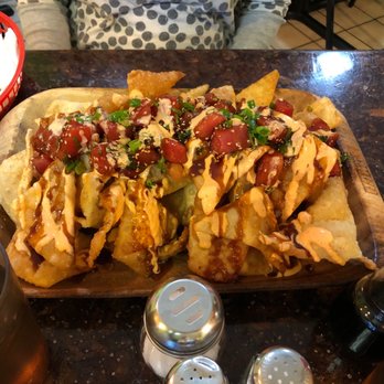 Kehau's Kitchen - Huge poke nachos - Hawaiian Near Me - Aiea, Hawaii