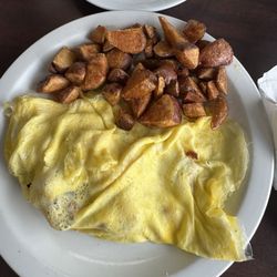 Omelette Cafe - Shrimp omelette with home potatoes