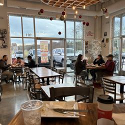 Just Love Coffee Cafe - Open, with a lot of light.  Great atmosphere to start the day or refresh mid-day.
