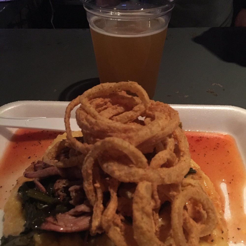 Saw's Juke Joint - Crestline - Pork n Greens- cheese grits, greens, smk pork, Saw's sauce, crispy fried onions. Yessir!!! - Barbeque Near Me - Birmingham, Alabama Saw's Juke Joint - Crestline - Pork n Greens- cheese grits, greens, smk pork, Saw's sauce, crispy fried onions. Yessir!!! - Barbeque Near Me - Birmingham, Alabama