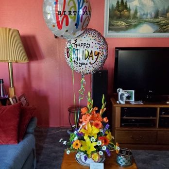 Eugene's Flower Home - My aunt loved her beautiful birthday bouquet and balloons! - Florists Near Me - Springfield, Oregon
