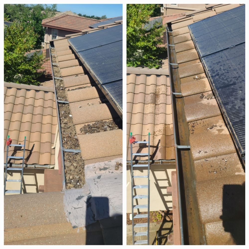 Slide of El Dorado Hills Gutter and Solar Panel Cleaning