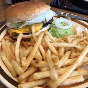 Cutthroat Cafe - Cheeseburger and fries-very good! - Breakfast & Brunch Near Me - Bailey, Colorado