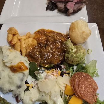 Rodizio Grill Brazilian Steakhouse Columbus - Salad bar and first start of meat serving. - Brazilian Near Me - Columbus, Ohio