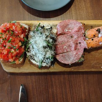 Postino Southlake - Bruschetta Board -Burrata, Bacon, Arugula & Tomato -Mushroom & Mascarpone -Salami & Pesto -Smoked Salmon & Pesto - Wine Bars Near Me - Southlake, Texas Postino Southlake - Bruschetta Board -Burrata, Bacon, Arugula & Tomato -Mushroom & Mascarpone -Salami & Pesto -Smoked Salmon & Pesto - Wine Bars Near Me - Southlake, Texas