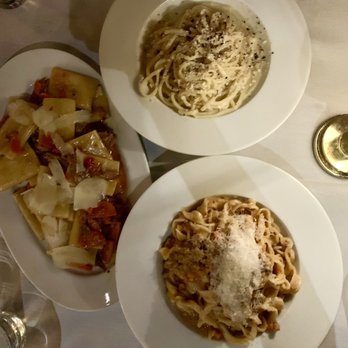 Melfi's - All the pastas. Duck Ragu (far left) was the table favorite. - Pizza Near Me - Charleston, South Carolina Melfi's - All the pastas. Duck Ragu (far left) was the table favorite. - Pizza Near Me - Charleston, South Carolina