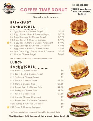 Menu photo 2 Coffee Time Donuts Compton, CA Menu photo 2 Coffee Time Donuts Compton, CA