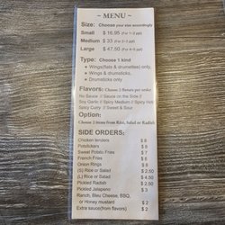 The Chicken On Fire - Menu