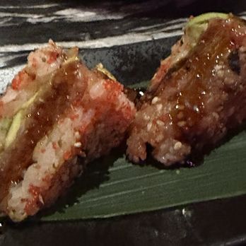 Salty Flame - Spicy Tuna Pockets - unconventional shape/roll but very fresh fish and incredible flavor. - Asian Fusion Near Me - Miami, Florida Salty Flame - Spicy Tuna Pockets - unconventional shape/roll but very fresh fish and incredible flavor. - Asian Fusion Near Me - Miami, Florida