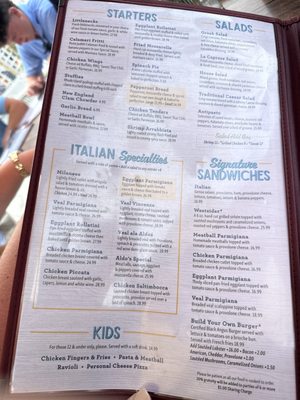 Menu photo 1 Aldos Restaurant Block Island, RI Menu photo 1 Aldos Restaurant Block Island, RI