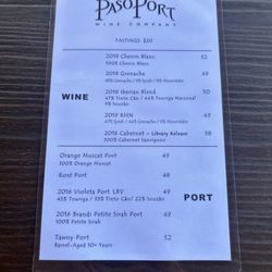 Tasting menu