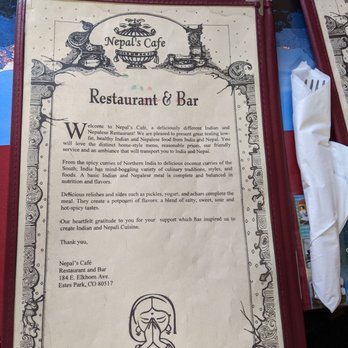 Nepal's Cafe - Menu (Feb 2020) - Indian Near Me - Estes Park, Colorado Nepal's Cafe - Menu (Feb 2020) - Indian Near Me - Estes Park, Colorado